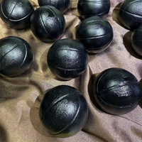 Sphère de basket-ball en obsidienne noire de haute qualité sculptée naturelle en gros pour la décoration de la maison