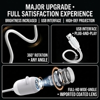 Projecteur d'étoiles USB, lumière de nuit, lentille HD, lampe de projection multi-motifs pour plafond, décoration de chambre à coucher, chambre d'enfant