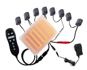 Piccolo motore di vibrazione per alleviare il dolore alla schiena 8 motori Kit di massaggio per sedia e materasso vibrazione massaggiatore con piastra di riscaldamento - Product Image 1