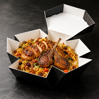 Boîtes de repas personnalisées pour enfants et adultes, pour riz mandi, poulet barbecue, vente en gros, grandes boîtes en carton pour la restauration à emporter, en vrac