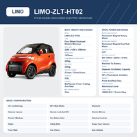Elektrisches Mikroauto mit zwei Motoroptionen für Stadtpendler, Scheibenbremsen vorne und hinten, 60V 150Ah bis 314Ah LFP OEM
