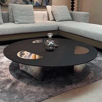 Table basse flottante en bois massif de style italien, luxe léger, design pour petit appartement moderne, meubles de salon
