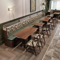 Mobilier de restaurant commercial de luxe de haute qualité OEM ODM, banquet, restauration, cafétéria, banquettes, table à manger, ensemble de chaises