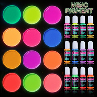 TIMESRUI 10ml Colorant fluorescent opaque en résine UV réactif au néon pour le moulage de résine époxy/UV, la fabrication de bijoux, l'artisanat de bricolage