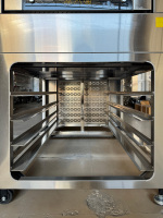 Nouveau four rotatif à air chaud à gaz commercial à 5 plateaux en acier inoxydable, haute productivité, machine à pâtisserie pour la fabrication de gâteaux