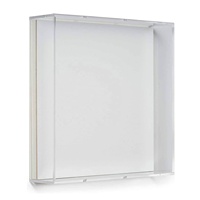 Cadre de présentation en acrylique transparent poli diamant avec couvercle, qualité muséale, pour l'affichage d'art mural 3D, de peintures et d'impressions sur toile