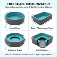 Maßgefertigter Drop-Stitch-DWF-PVC-Rundpool, aufblasbare Eisbadewanne, großer Aufstell-Spa-Pool für den Familien-Garten