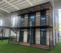 Bureau conteneur à deux étages cabine mobile modulaire petite maison préfabriquée pour hôtel avec salle de bain et cuisine