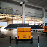 Remorque de surveillance mobile solaire OEM d'usine à prix abordable pour système de surveillance de sécurité
