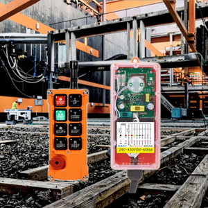 F21-E1BE 6-Nút Dừng Khẩn Cấp Tốc Độ Duy Nhất Không Dây Công Nghiệp Đài Phát Thanh Điều Khiển Từ Xa 433 Mhz Tần Số Cần Cẩu Điều Khiển Từ Xa - Product Image 5