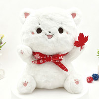 Vente en gros de poupée chat blanc jouet en peluche personnalisé jouets en peluche sans danger pour la peau personnalisé avec logo personnalisation