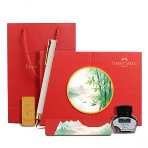 Confezione Regalo <span class=keywords><strong>Faber</strong></span>-<span class=keywords><strong>Castell</strong></span> con <span class=keywords><strong>Penna</strong></span> Stilografica e <span class=keywords><strong>Penna</strong></span> per Firme, Adatta per Regali Aziendali per Ragazze, Colore Rosso e Oro, Punta Affusolata - Product Image 1