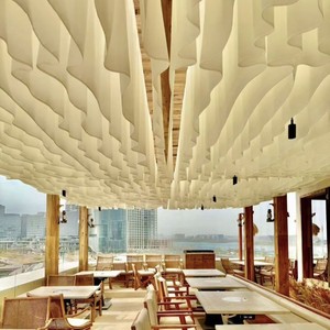 Vento-azionato da soffitto tenda di garza decorazioni per festa nuziale <span class=keywords><strong>sala</strong></span> matrimonio soffitto sospeso <span class=keywords><strong>tende</strong></span> di nozze - Product Image 2