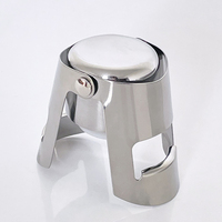 Tapones Reutilizables de Acero Inoxidable para Botellas de Vino, Tapones Selladores para Champán con Tapón de Sellado para Champán Espumoso