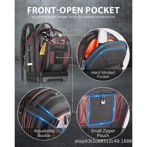 Ba lô chống thấm nước nhiều túi Xây Dựng & thợ điện Công cụ công việc lưu trữ túi cho nam giới' - Product Image 4