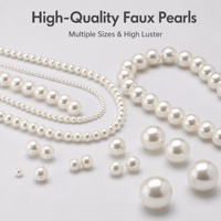 Perles de broderie pour vêtements, perles de 2,5 à 40 mm, blanc ivoire, perles coréennes à haute brillance, vente en gros en vrac pour broderie, garniture perlée à la main
