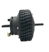 Usine chinoise basse vitesse brushless dc 6 pouces 24V moteur de moyeu à engrenages Double essieu avec frein à tambour et couvercle noir