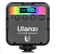 Ulanzi VL49 Mini lumière vidéo LED RGB 2700K-9000K sur caméra lumière de remplissage photographie éclairage poche en direct Tiktok Vlog lampe