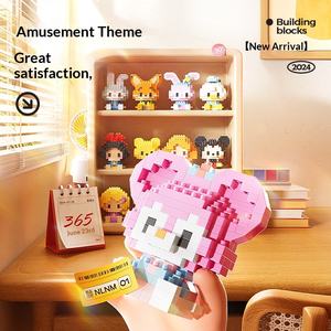 Compatible avec les blocs de construction Panda Strawberry Bear Cartoon Doll, en plastique ABS, 40 pièces, emballage en boîte de couleur, pour enfants - Product Image 3