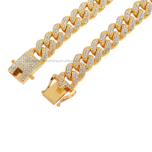 Middle Eastern Men's Punk Hip-hop Style Full <b>Cuban</b> Bracelet Jewelry <b>Chain</b> Men's Geometry Tanjing Fashion Lijing Necklace - Product Image 5