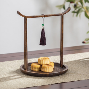 Chinese Retro Style Bamboo <b>Tray</b> With Handles Tea And Snack Plate For Teahouse Home Use Solid Color 038 - Product Image 3