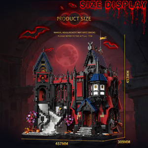 Free Tribe 36003 3540PCS Série de construction Château des vampires Modèle de blocs de construction Jouet éducatif technique Cadeau de festival - Product Image 5