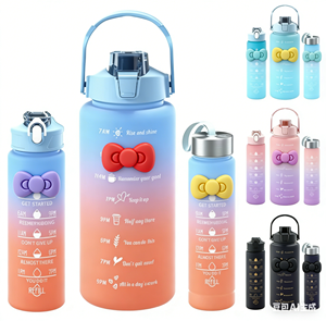 Bouteille d'Eau Écologique en Plastique pour Sport et Voyage, Unisexe, Type Paille, 3 en 1, avec Support de Téléphone pour Vélo et Camping - Product Image 1