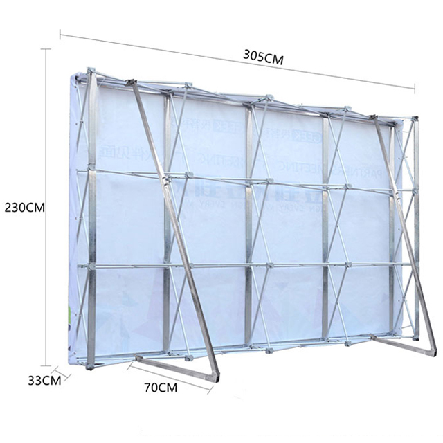 Portable Weatherproof Silver Aluminum Frame Pop up Display Stand with Easy Assembly for Trade Show & Exhibition Booths