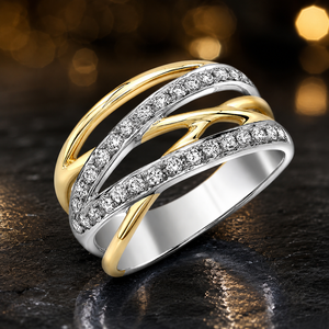 Anello Geometrico a Linee per Donne, Elegante Gioiello da Dito alla Moda - Product Image 6