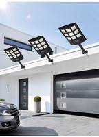 Nouvelle Lampe Murale Solaire LED Extérieure SMD 500W IP67 pour Usage Domestique, Éclairage de Route, Jardin, Cour, à Trois Faces, avec Détection de Mouvement Humain