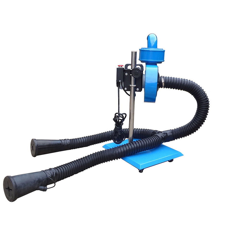 Портативная автомобильная система вытяжки выхлопных газов для двух труб/переносной аспиратор вытяжных газов