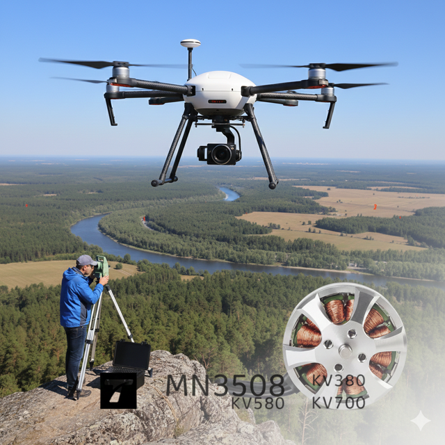 MN3508 T-MOTOR KV380/KV580/KV700 Brushless Motor Multi-rotors, VTOL, and Fixed-wing UAVs.