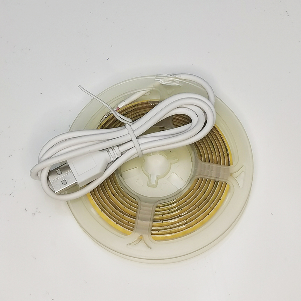 Factory USB Led COB Strip Kits Voice Control 5V 5mm 2m 16W Dimmable Dots Free Led Strip Light · image 4