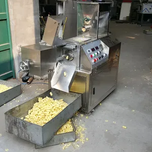 Paslanmaz çelik aperatif gıda makineleri mısır puf aperatif yiyecek ekstrüderi mısır patlağı aperatifler yapma makinesi