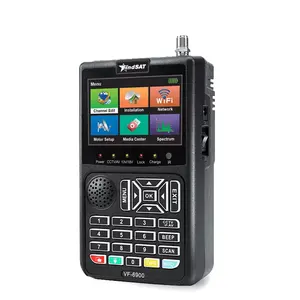 Findsat VF-6900 DVB-S/DVB-S2 Satellite Finder with CCTV 8MP AHD 2600mA Battery MPEG4 Sat Finder Meter with 3.5 inch LCD Screen