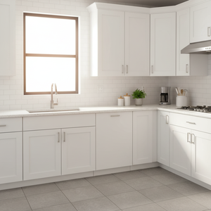 Mobile da Cucina Bianco Stile Shaker Sunique Sydney 36x18 in MDF con Design Moderno della Porta a Pannello - Product Image 3