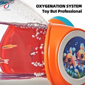 Chengjiプラスチック水族館魚のおもちゃ電子水槽デスクトップ繁殖led軽い音楽水族館赤ちゃんのおもちゃ - Product Image 3