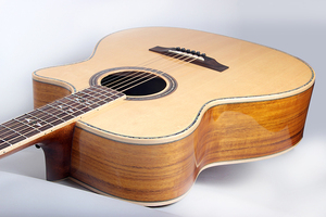 กีตาร์ไฟฟ้าขนาด41นิ้วกีต้าร์โปร่งทำจากไม้แข็งเกรด Sitka พร้อมโก้เก๋ด้านบนและด้านหลัง - Product Image 4