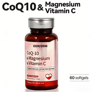 Capsule Morbide di COQ10, Magnesio e Vitamina C, Integratori Antiossidanti per la Salute del Cuore per Adulti - Product Image 2