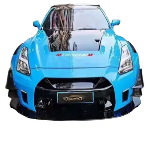 Daha iyi yüksek kaliteli araba geniş gövde kiti Nissan GTR R35 güncelleme Liberty yürüyüşü V2 stil 2008-2019 ön arka tampon hood