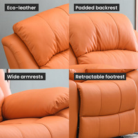 Fauteuil inclinable électrique moderne en tissu technique, design mural, pour petits espaces