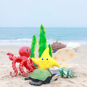 Aanpasbare Hars Glasvezel Kunst Sculptuur Oceaan Koraal Zee Schelp Zeester Dierenpatroon Voor Halloween Kerst Themaparken - Product Image 5