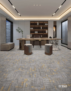 New Trung Quốc công nghệ thiết kế màu đen và ánh sáng màu xám 50x50cm gạch Thảm tự dính Peel và Stick Polypropylene (PP) - Product Image 1