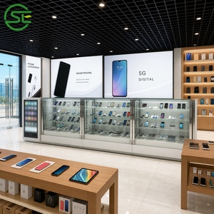 Muebles de Madera Modernos para Tienda de Computadoras, Vitrina de Vidrio para Exhibición de Celulares, Mostrador de Diseño para Tienda de Electrónicos y Laptops - Product Image 4