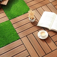 Dalles de terrasse extérieures au design moderne, en composite bois-plastique (WPC) creux, avec finition brossée, à poser soi-même
