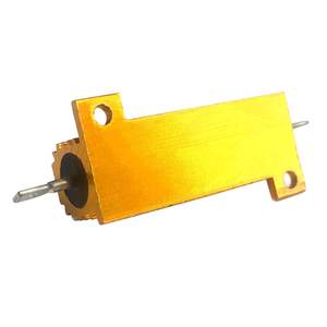 Résistance bobinée haute puissance RXG24 RX24 100W 10/50/100 Ohm, boîtier en <span class=keywords><strong>aluminium</strong></span> doré, pour décodage et freinage par décharge - Product Image 3