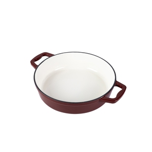 <span class=keywords><strong>Olla</strong></span> de hierro fundido esmaltado para mariscos, paella, <span class=keywords><strong>olla</strong></span> redonda poco profunda de hierro fundido con tapa - Product Image 4