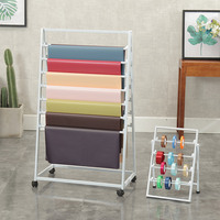 Support de rangement en métal pour tapis, boîte cadeau, ruban, confettis, tissu, papier d'emballage, support d'affichage de tapisserie