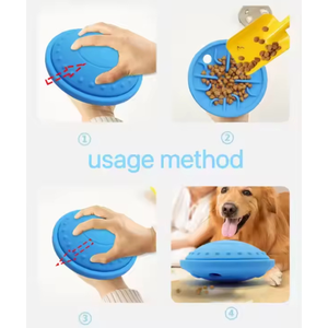 Kişiselleştirilebilir Gıda Sınıfı Güvenli Silikon Modern Köpek ve Kedi Yavaş Besleme Oyuncağı Uçan Disk Küçük Hayvanlar İçin - Product Image 4