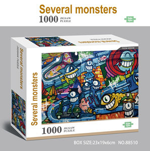 <span class=keywords><strong>Puzzle</strong></span> éducatif de dessin animé, 1000 pièces, imprimé en couleur, 70x50cm, carton gris pour adultes - Product Image 3